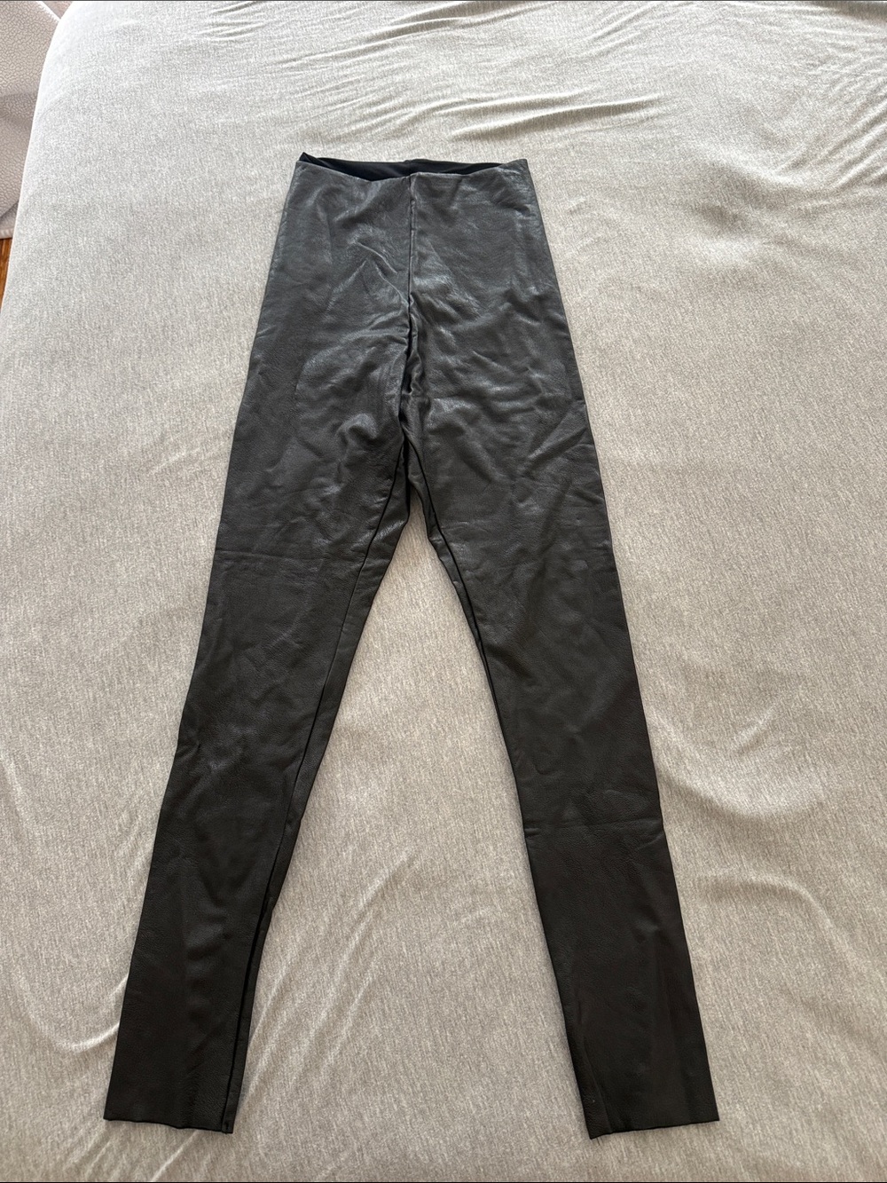 Women's Black Stretch Leather Pants